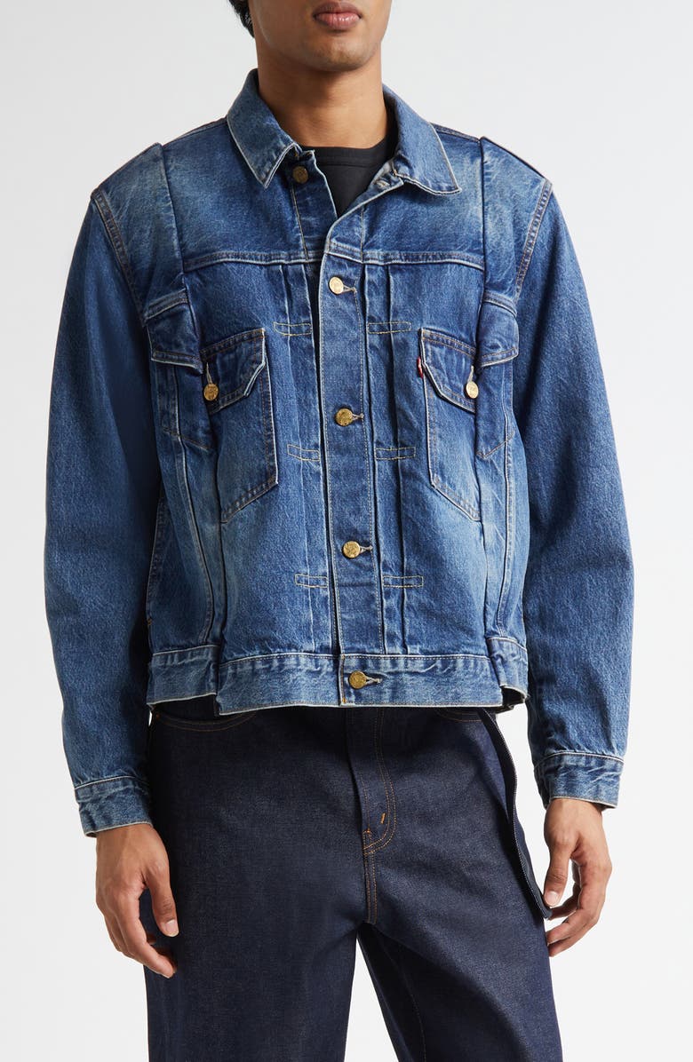 Sacai x Levi's<sup>®</sup> Gender Inclusive Denim Jacket, Main, color, Blue