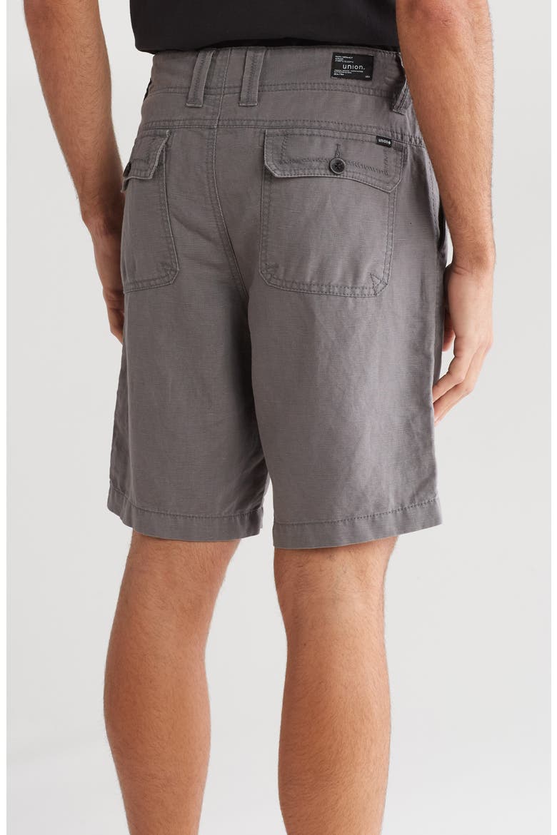 Sahara Linen & Cotton Chino Shorts, Alternate, color, CASTLEROCK