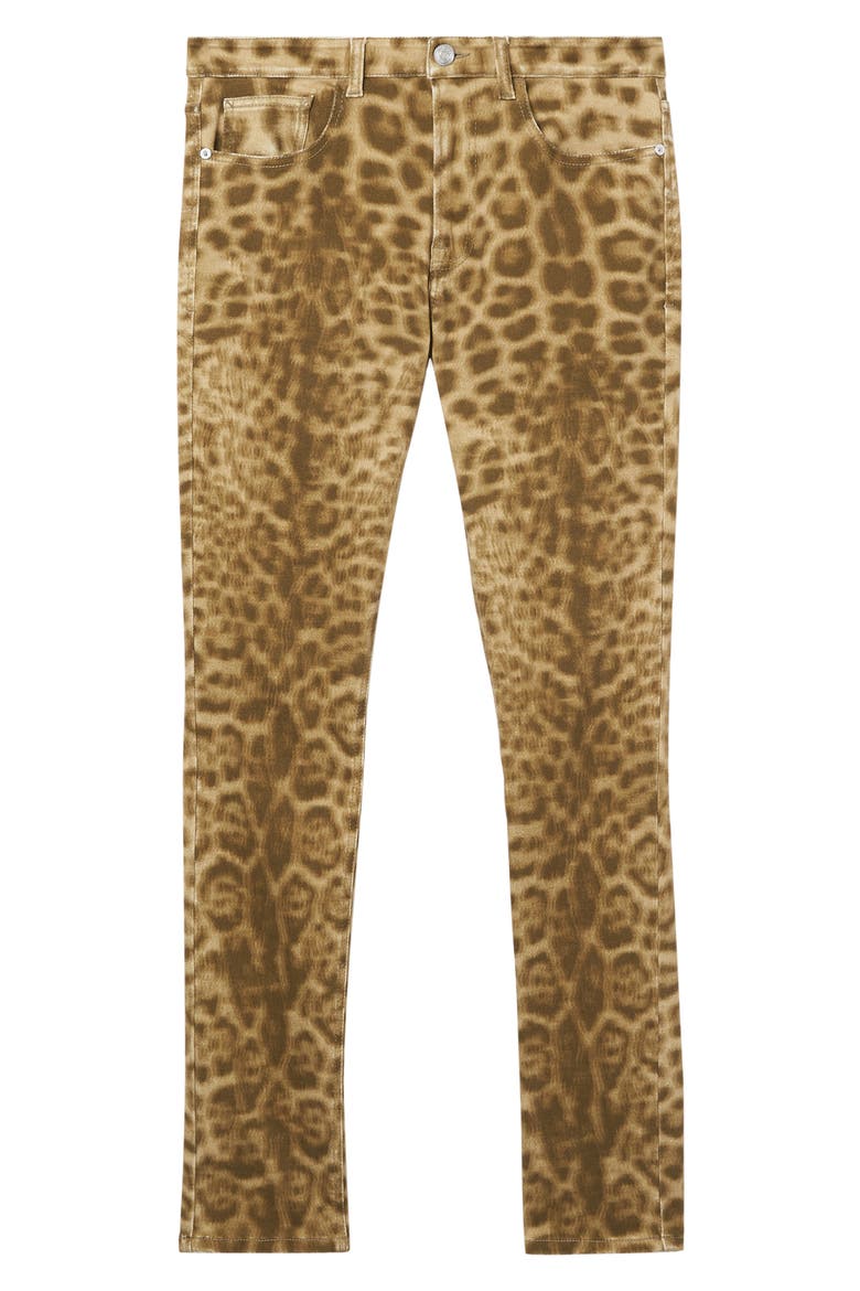 Leopard Print Skinny Jeans, Alternate, color, BEIGE IP PTTN