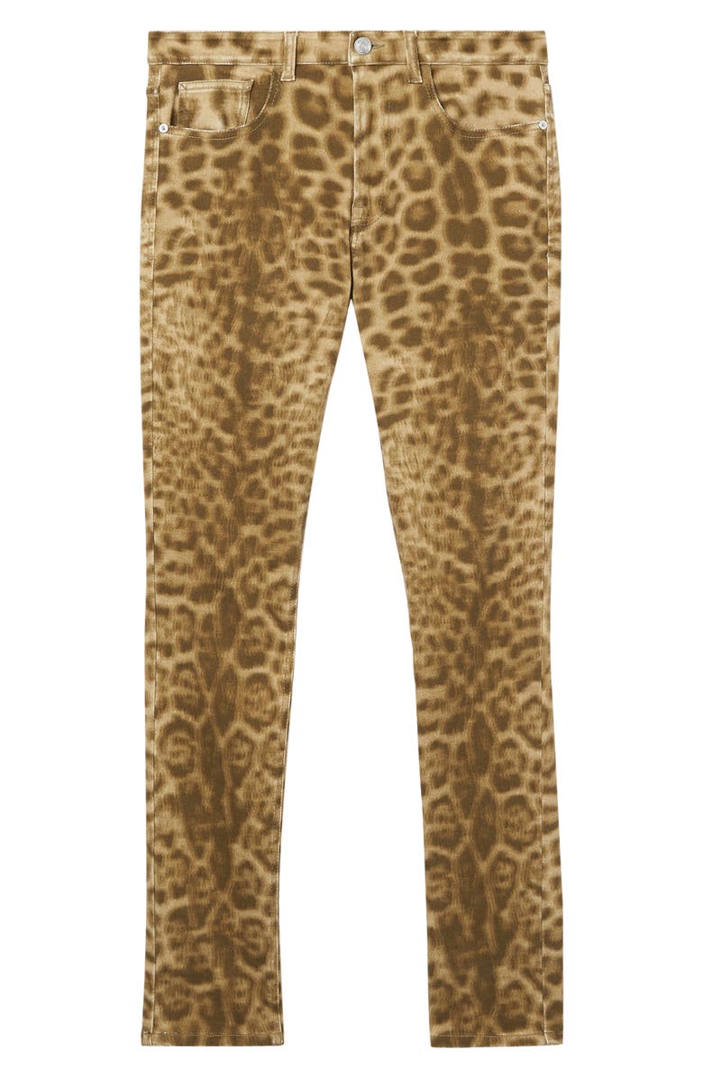 Burberry Leopard Print Skinny Jeans, Alternate, color, 