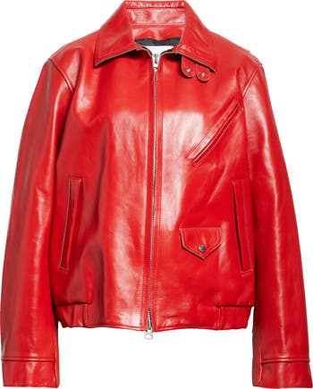 Sacai Leather Bomber Jacket | Nordstrom Sacai Leather Bomber Jacket | Nordstrom