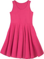 Mightly Organic Cotton Sleevless Solid Twirl Dress