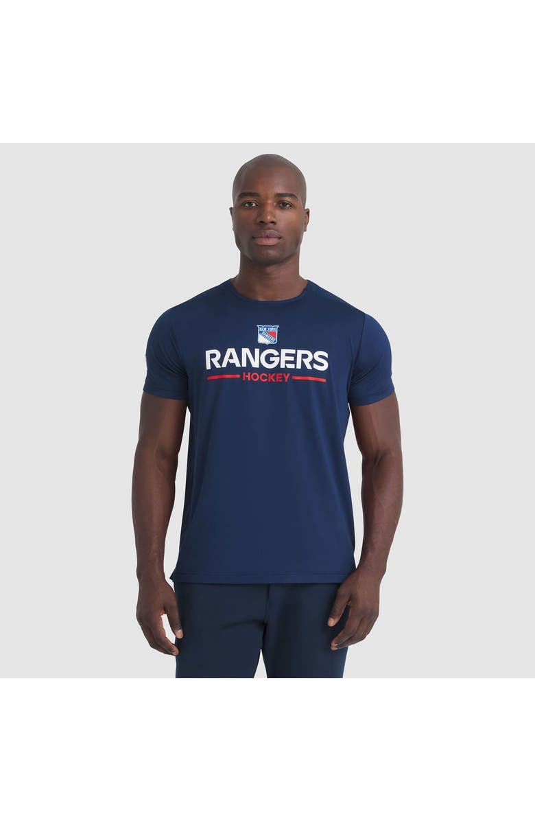 FANATICS Men
s Fanatics Navy New York Rangers Authentic Pro Rink Tech T-Shirt, Main, color, Navy