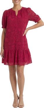 London Times Burnout Floral Dress