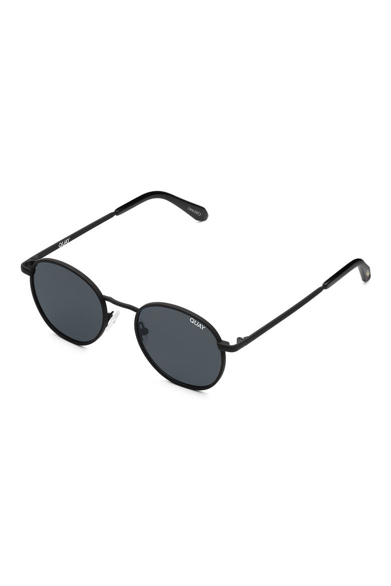 Australia Talk Circles 45mm Polarized Round Sunglasses, Alternate, color, BLACK / SMOKE POLARIZED