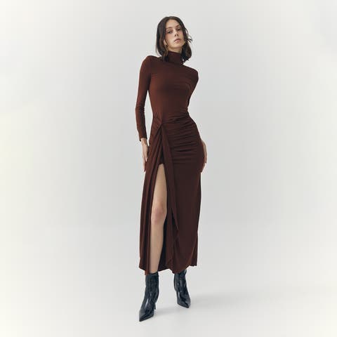 Evangeline Turtleneck Maxi Dress