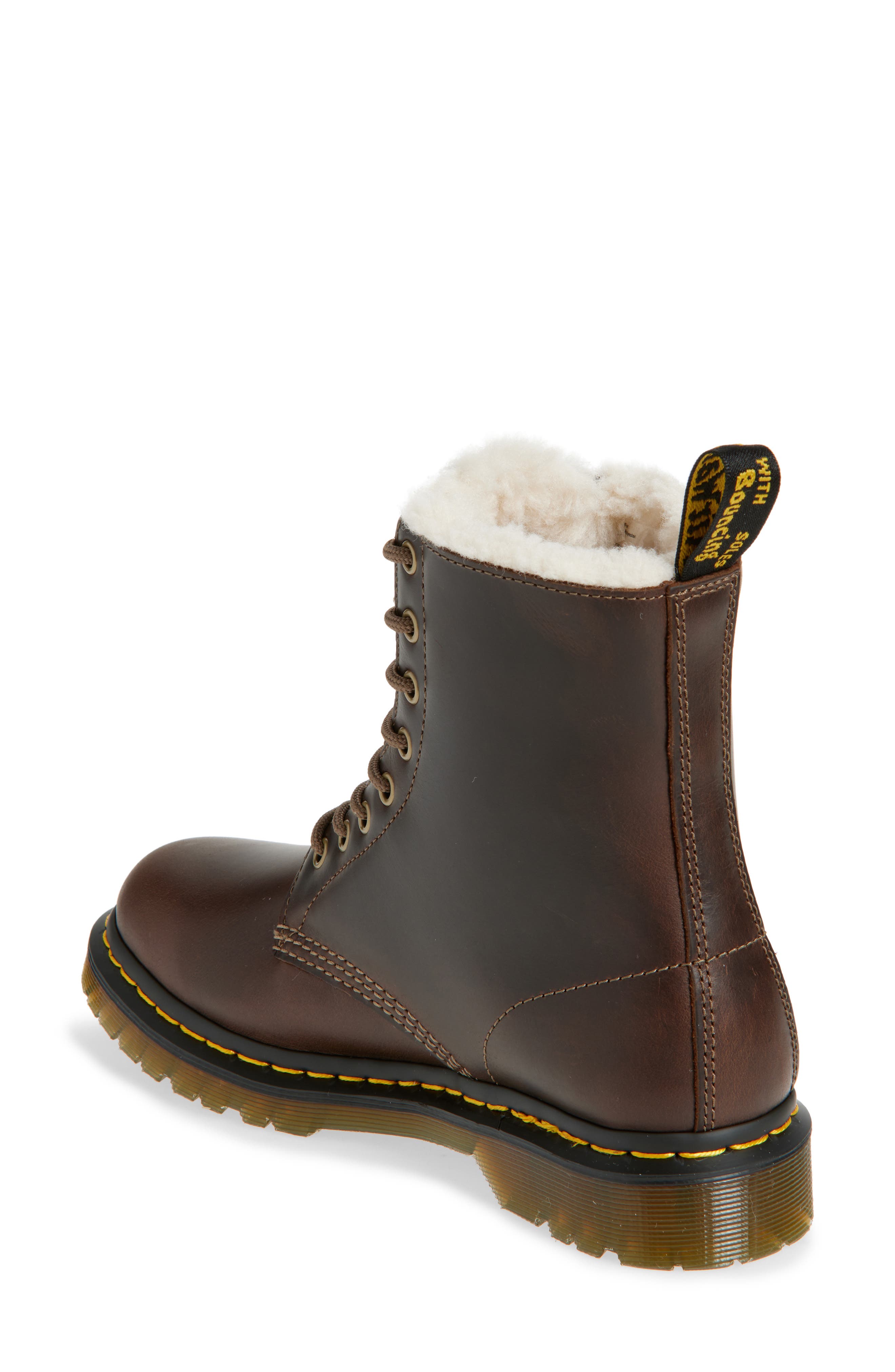 Dr. Martens 1460 Pascal Faux Fur Lined Combat Boot, Alternate, color, 