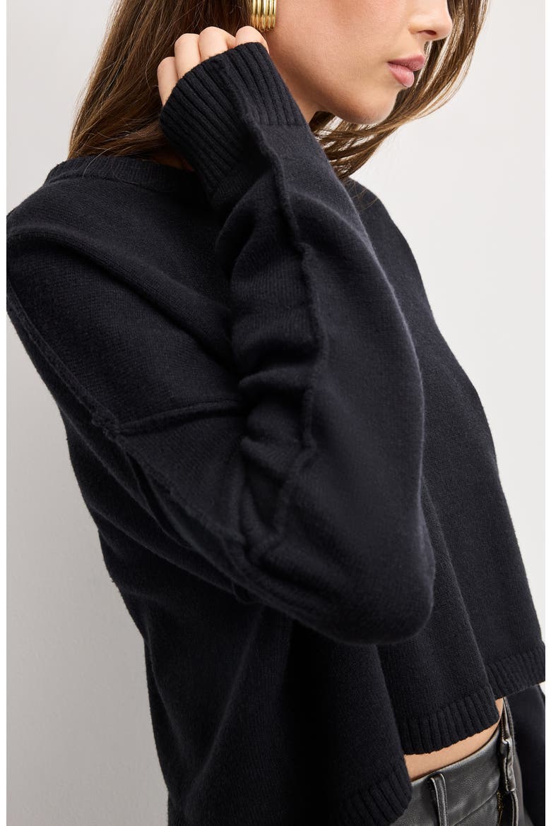 Cozy Crewneck Sweater, Alternate, color, BLACK001