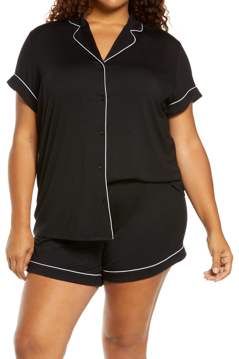 Moonlight Short Pajamas, Main, color, BLACK