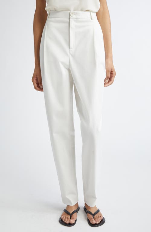 Partow Connor Tapered Straight Leg Pants In White