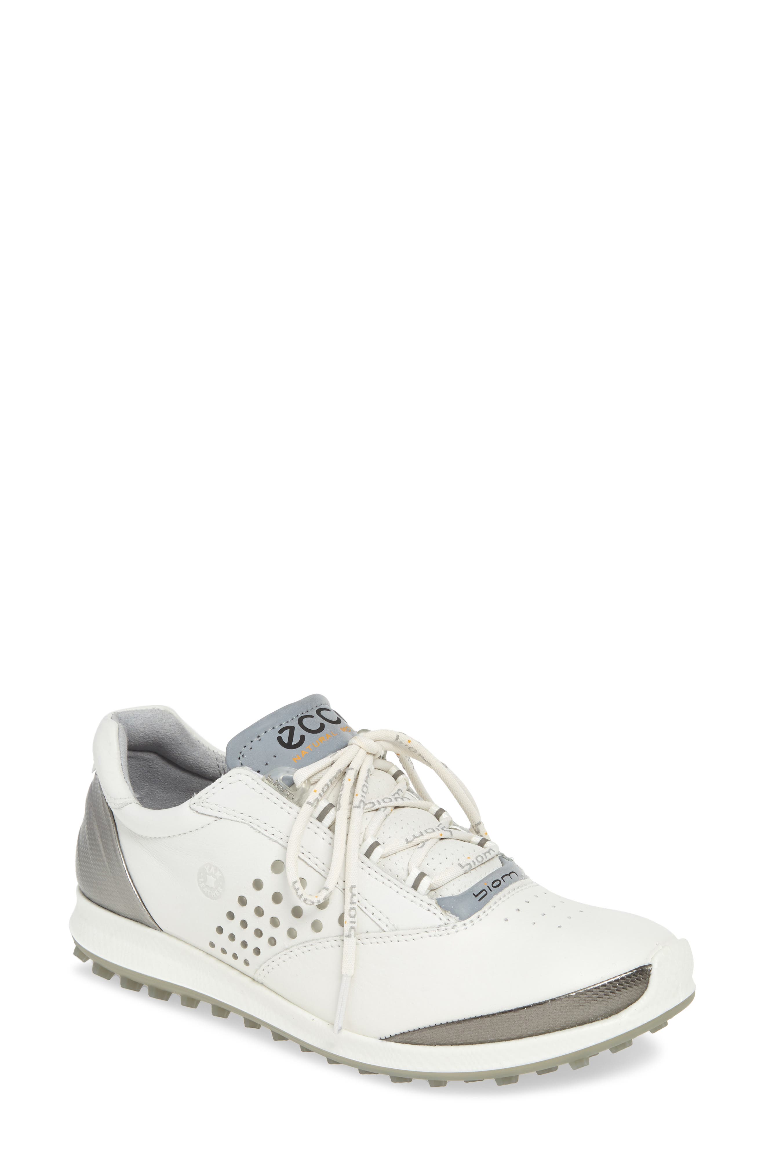 BIOM Hybrid 2 Waterproof Golf Shoe, Main, color, WHITE LEATHER
