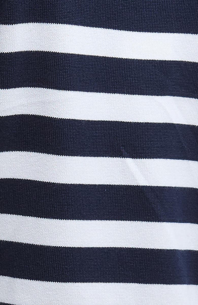 Barbour Stripe Cotton Blend Sweater, Alternate, color, Dark Navy Stripe