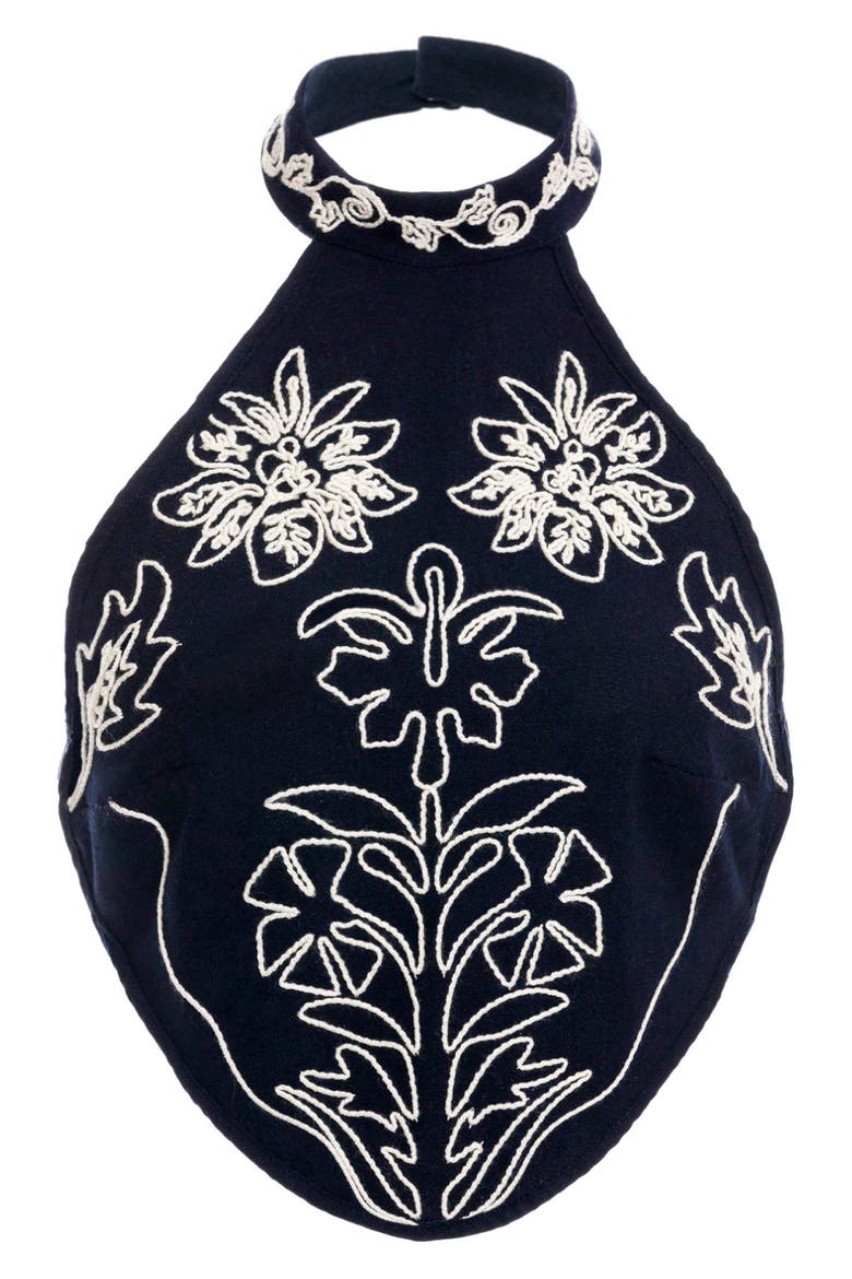 Elay Batik Cover-Up Crop Top, Alternate, color, BLACK