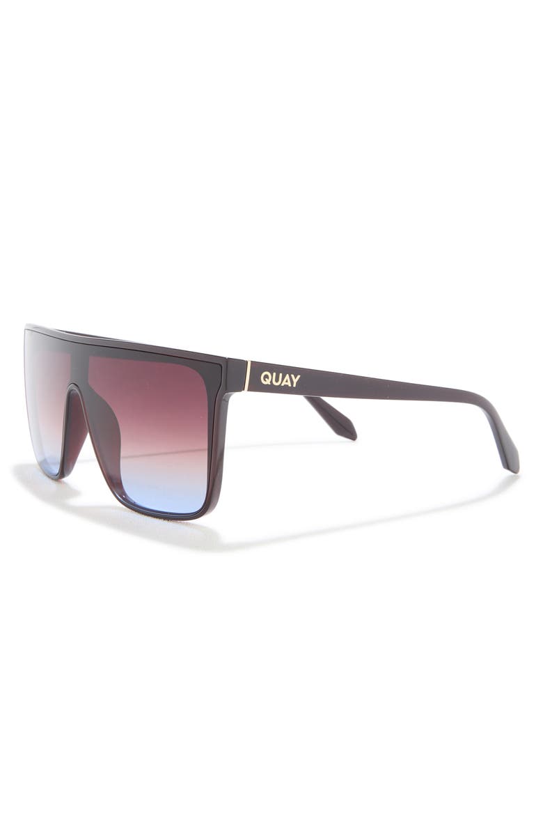 QUAY 138mm Nightfall Medium Shield Sunglasses, Alternate, color, Brown