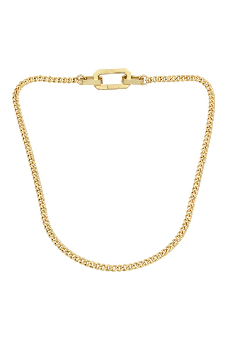Hexagonal Pendant Collar Necklace, Alternate, color, GOLD