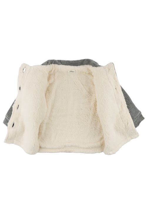 Oh Baby ! Corduroy With Snowdrift Shacket In Heather Grey