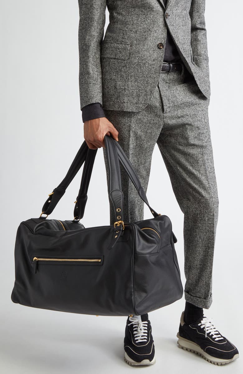 Eleventy Leather Duffle Bag, Alternate, color,