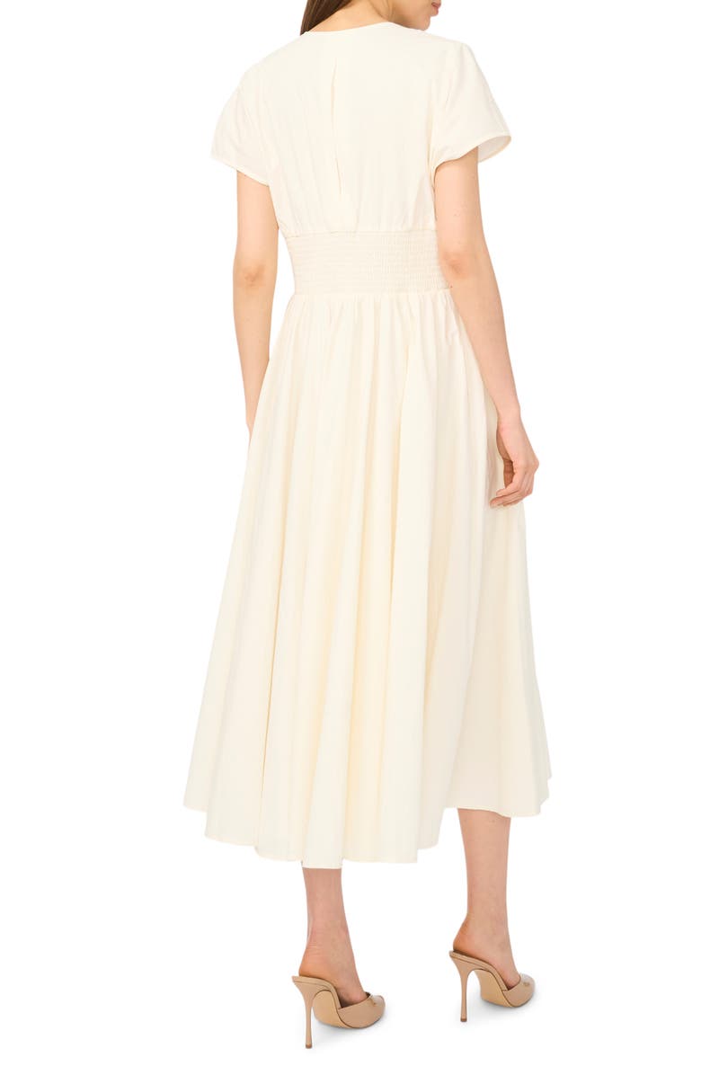 CeCe Double Belt Midi Dress, Alternate, color, Sweet Ivory