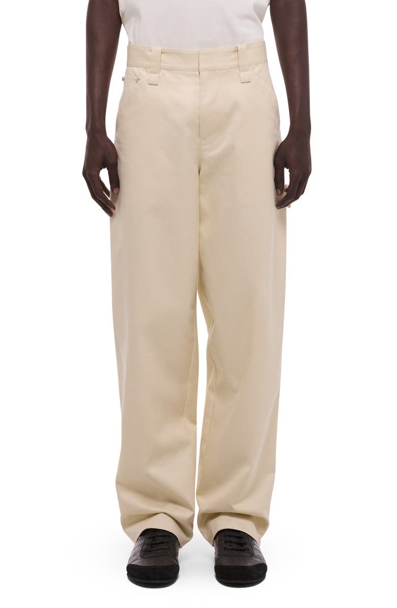 Helmut Lang Cotton Chino Pants, Main, color, Oatmeal