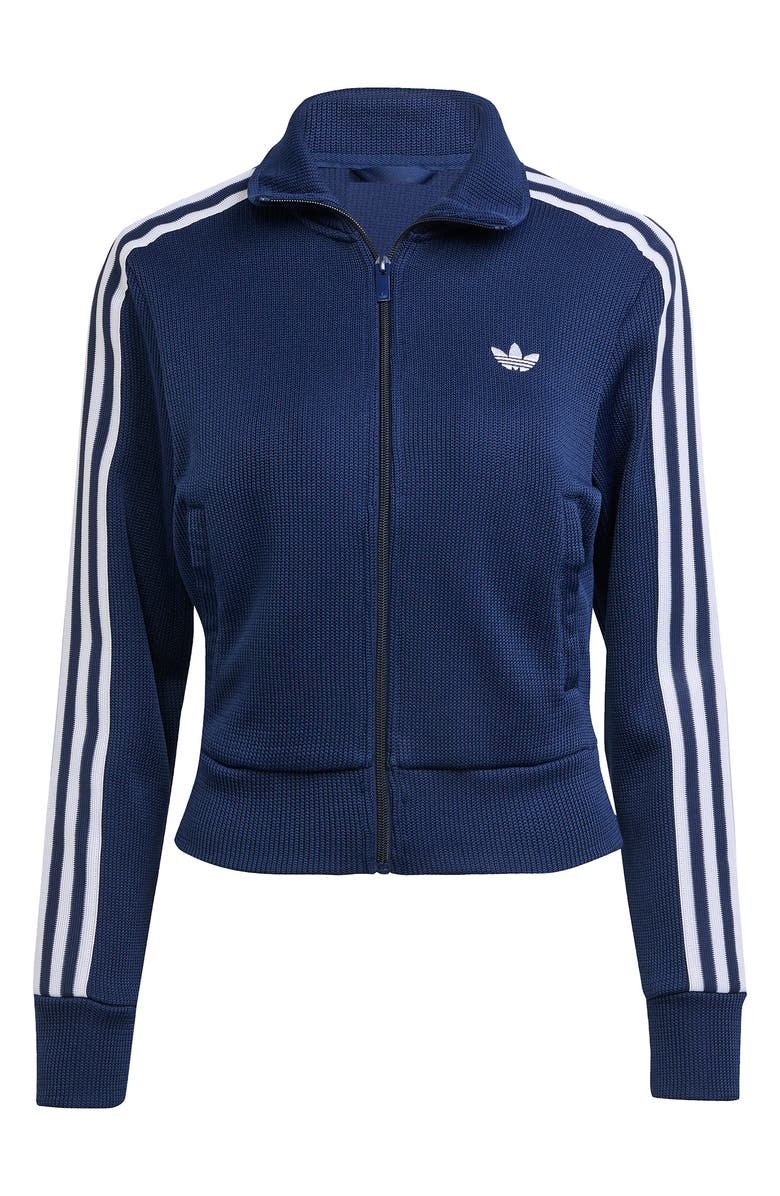 adidas Firebird Adicolor Knit Track Jacket, Alternate, color, Night Indigo/ White