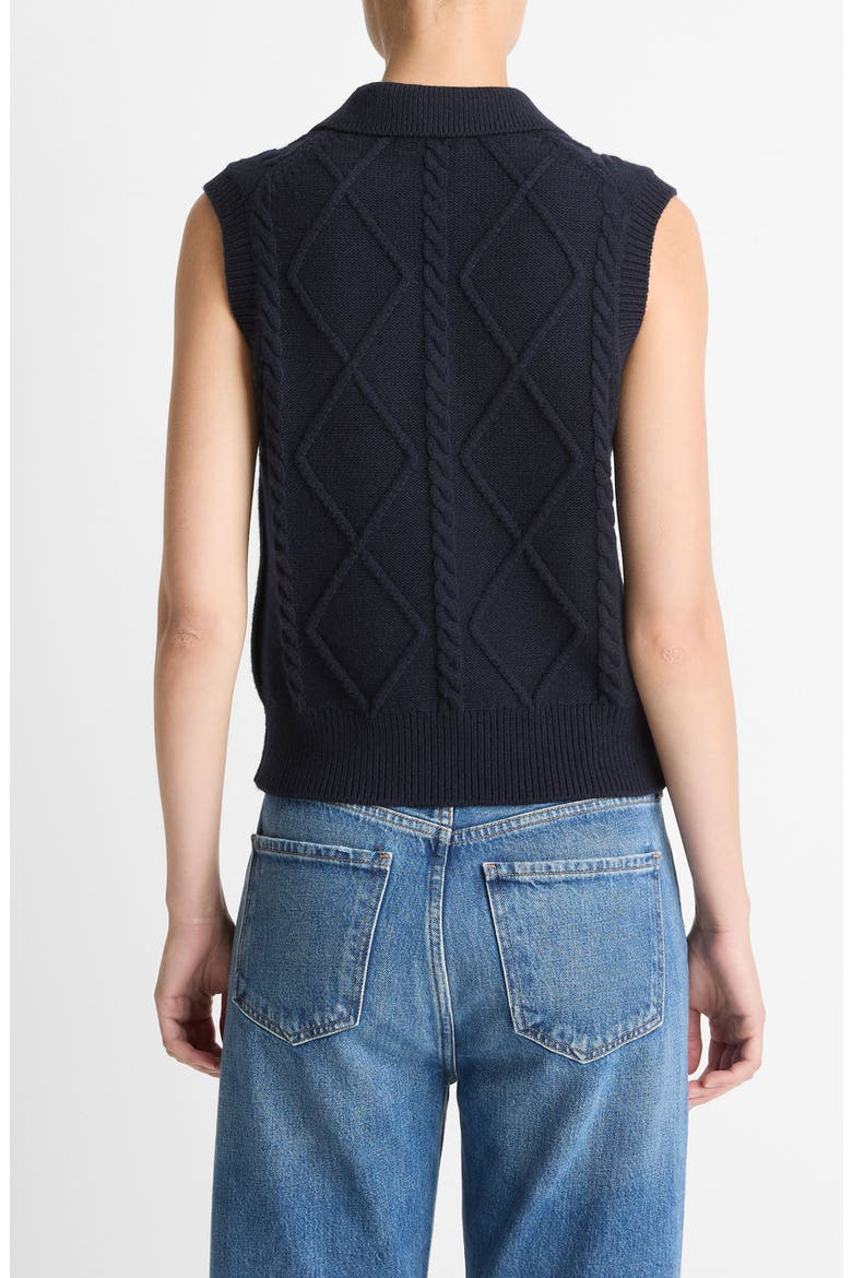 Polo Cable Sweater Vest, Alternate, color, COASTAL