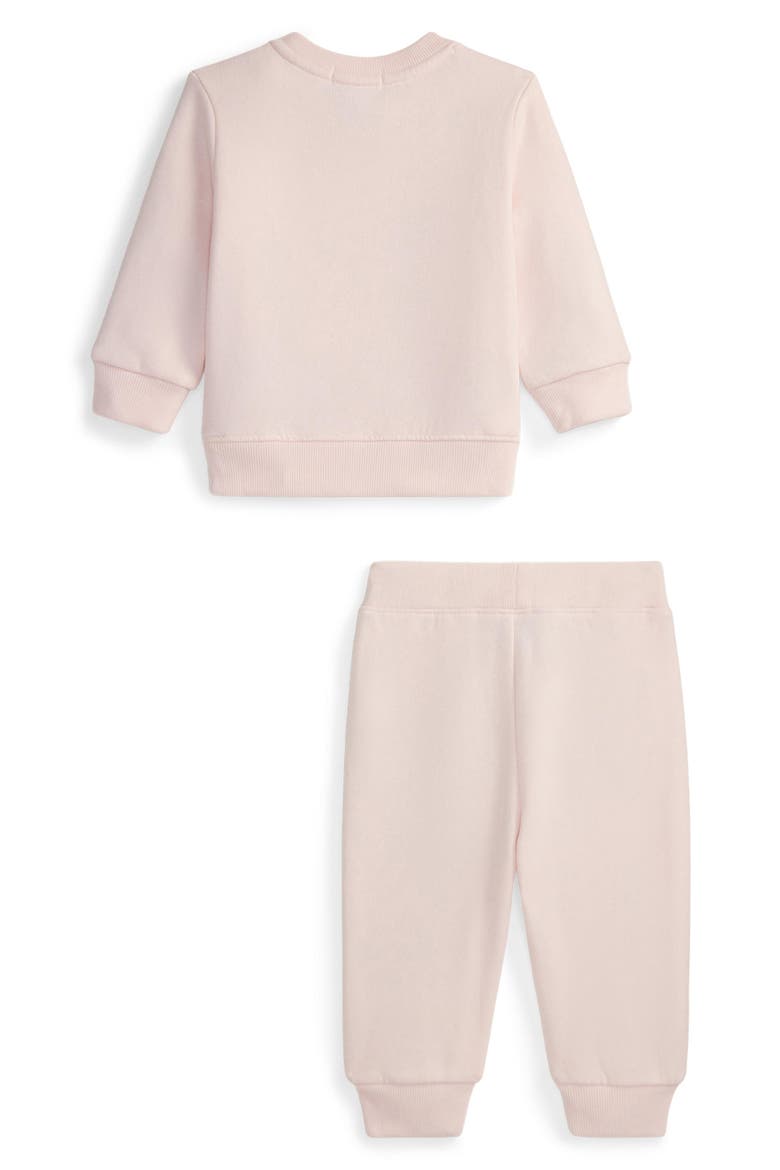 Kids' Polo Bear Cotton Blend Sweatshirt & Jogger Set, Alternate, color, DELICATE PINK