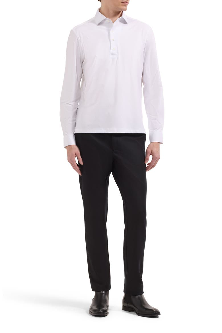 Devon OoohCotton® Solid Button-Up Shirt, Alternate, color, WHITE