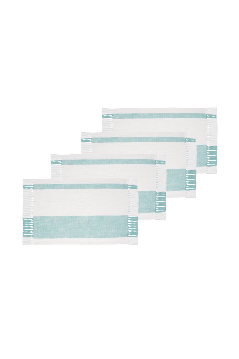Morgan Placemats Set of 4 Collection, Main, color, Teal