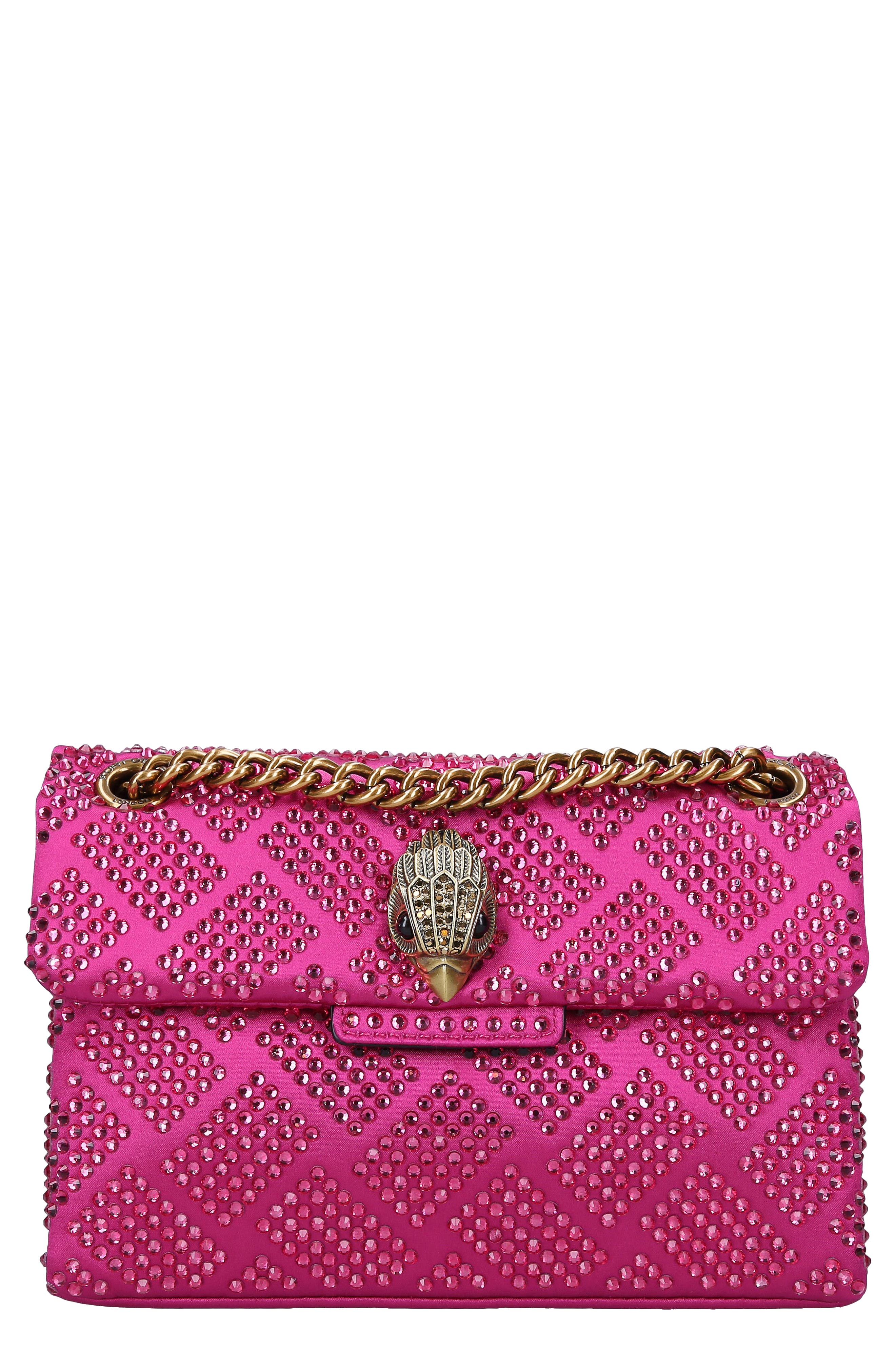 Kurt Geiger London Mini Kensington Embellished Fabric Convertible Crossbody Bag, Main, color, 