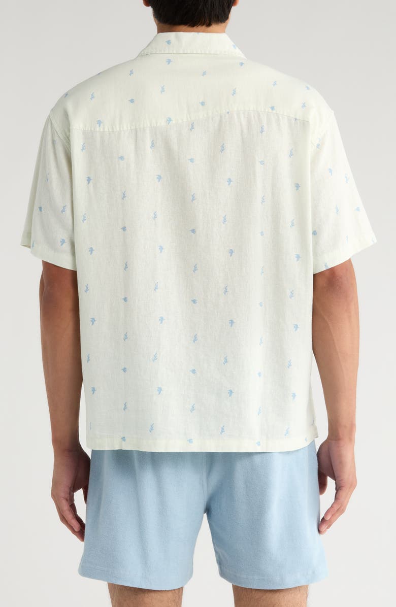 Museum of Peace & Quiet Doves Cotton Camp Shirt, Alternate, color, White