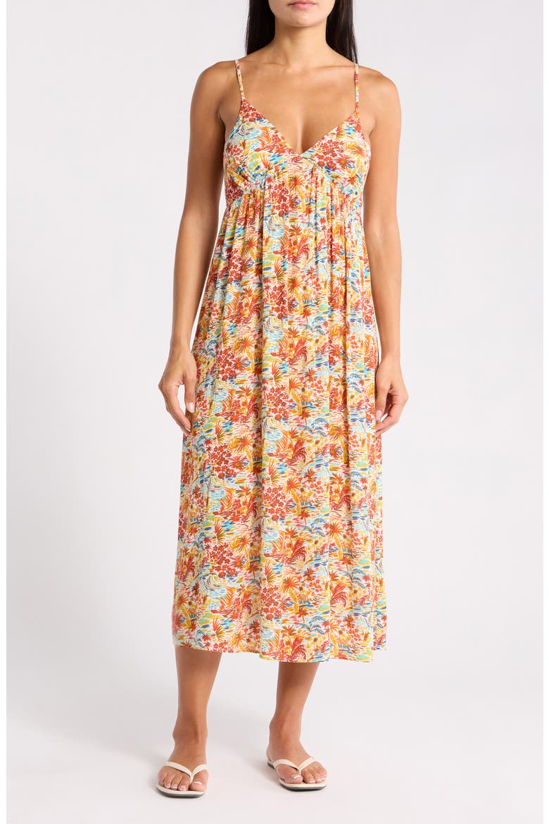 Carefree Midi Dress, Main, color, TROPIC SHORE
