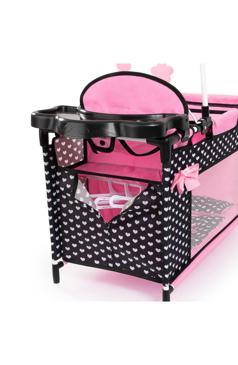 Bayer Design Multi Bed, Black, Pink, Hearts, Accessory Set for Dolls Up to 18 Inches, Alternate, color, Multicolored