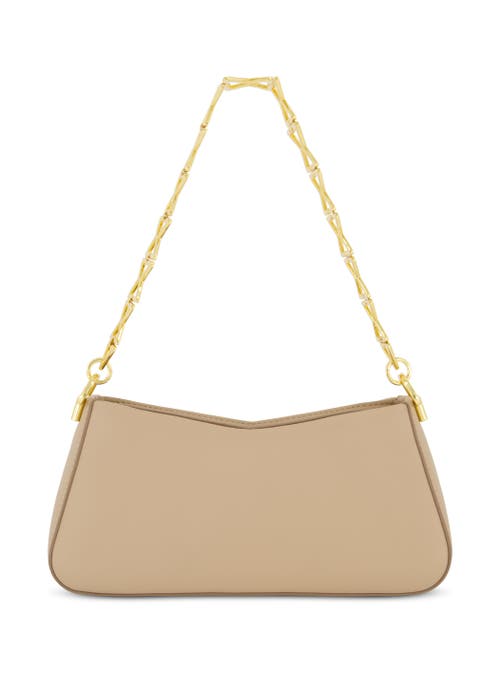 Mac Duggal Women's Medium Chain-link & Leather Shoulder Bag In Taupe