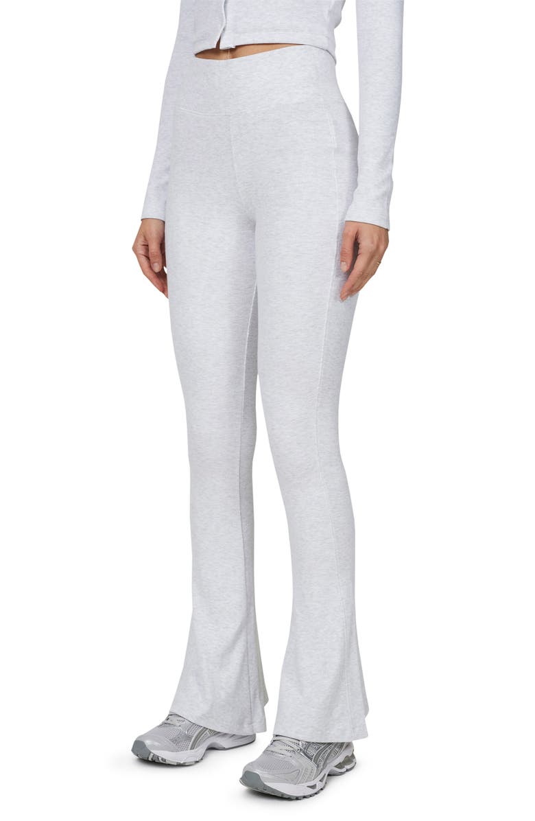 Good For Nothing Ribbed Vintage Flared Leggings, Alternate, color, Grey