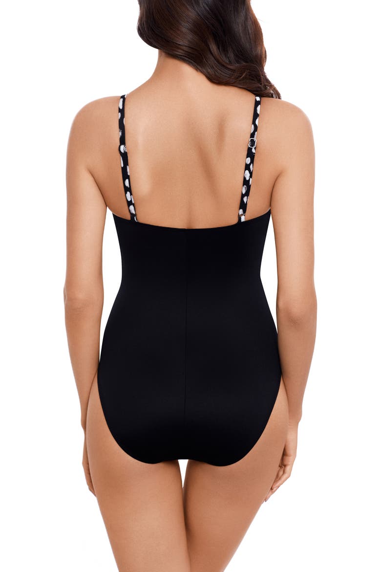 Pebbles Lisa Underwire One-Piece Swimsuit, Alternate, color, BLACK/ WHITE