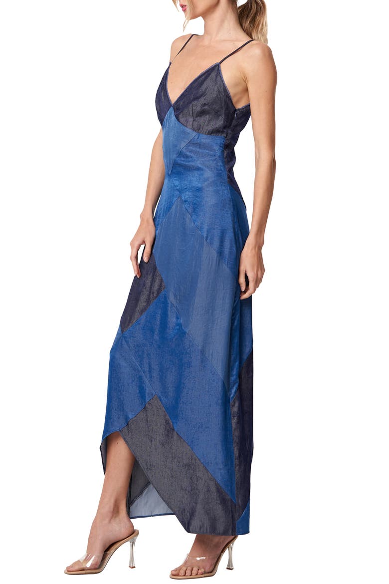 Derica Patchwork Slipdress, Alternate, color, BLUE MULTI