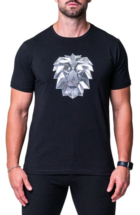Modern Lion Logo Graphic Tee