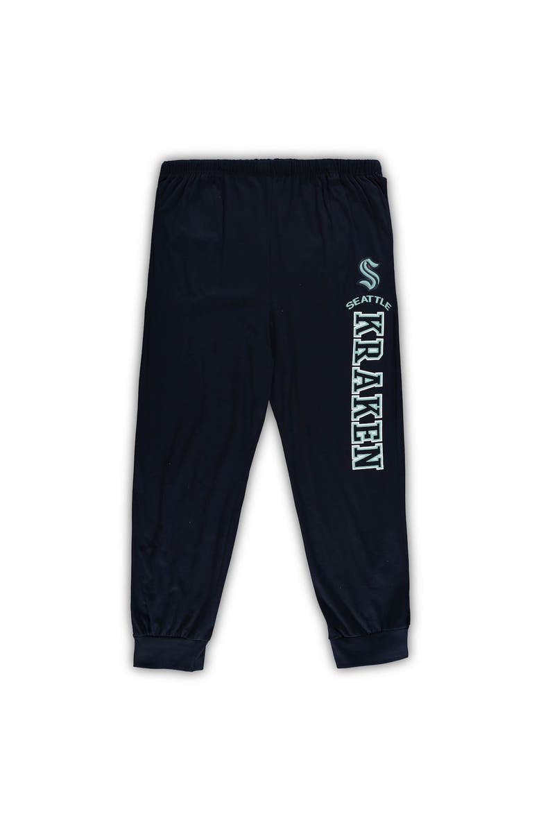 CONCEPTS SPORT Men's Concepts Sport Deep Sea Blue Seattle Kraken Big & Tall Pullover Hoodie & Joggers Sleep Set, Alternate, color, Navy