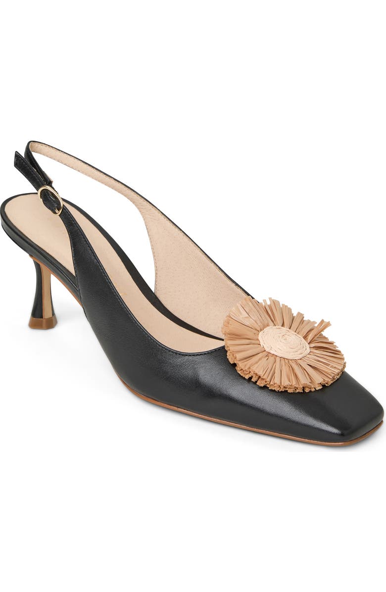 Jack Rogers Brynn Raffia Flower Slingback Pump, Main, color,