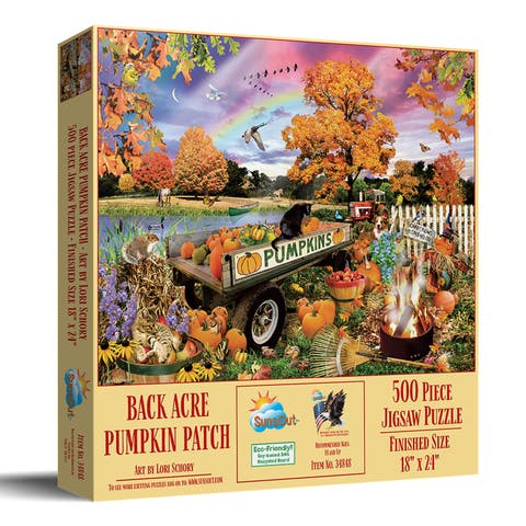 Back Acre Pumpkin Patch 500 piece Jigsaw Puzzle for Adults