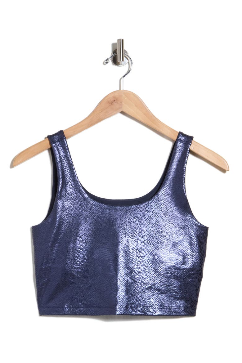 Powershine Sport Street Crop Tank Top, Main, color, NAVY VIPER NAVY