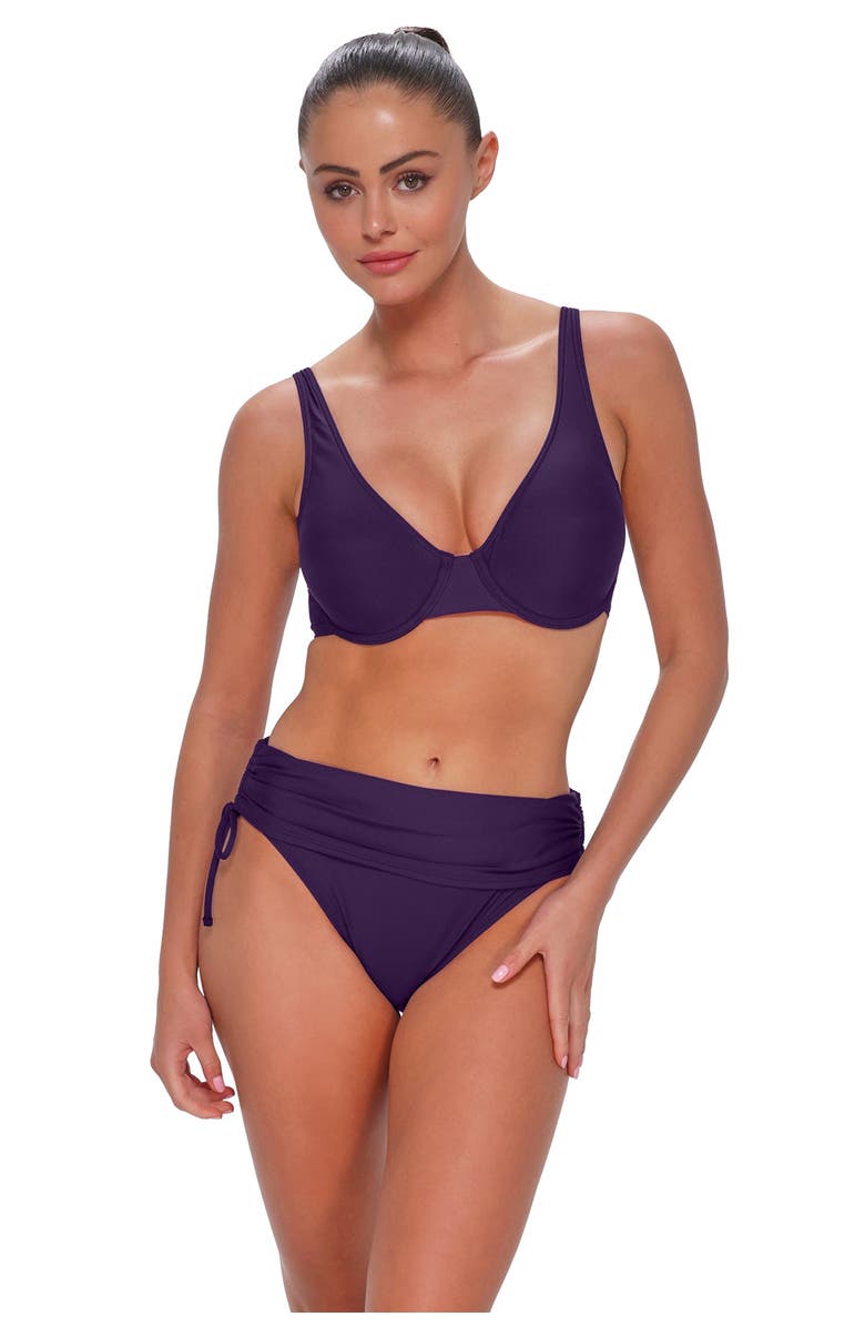 Sunsets Ally Underwire Bikini Swimsuit Top - F Cup, Main, color, Paradise Plum