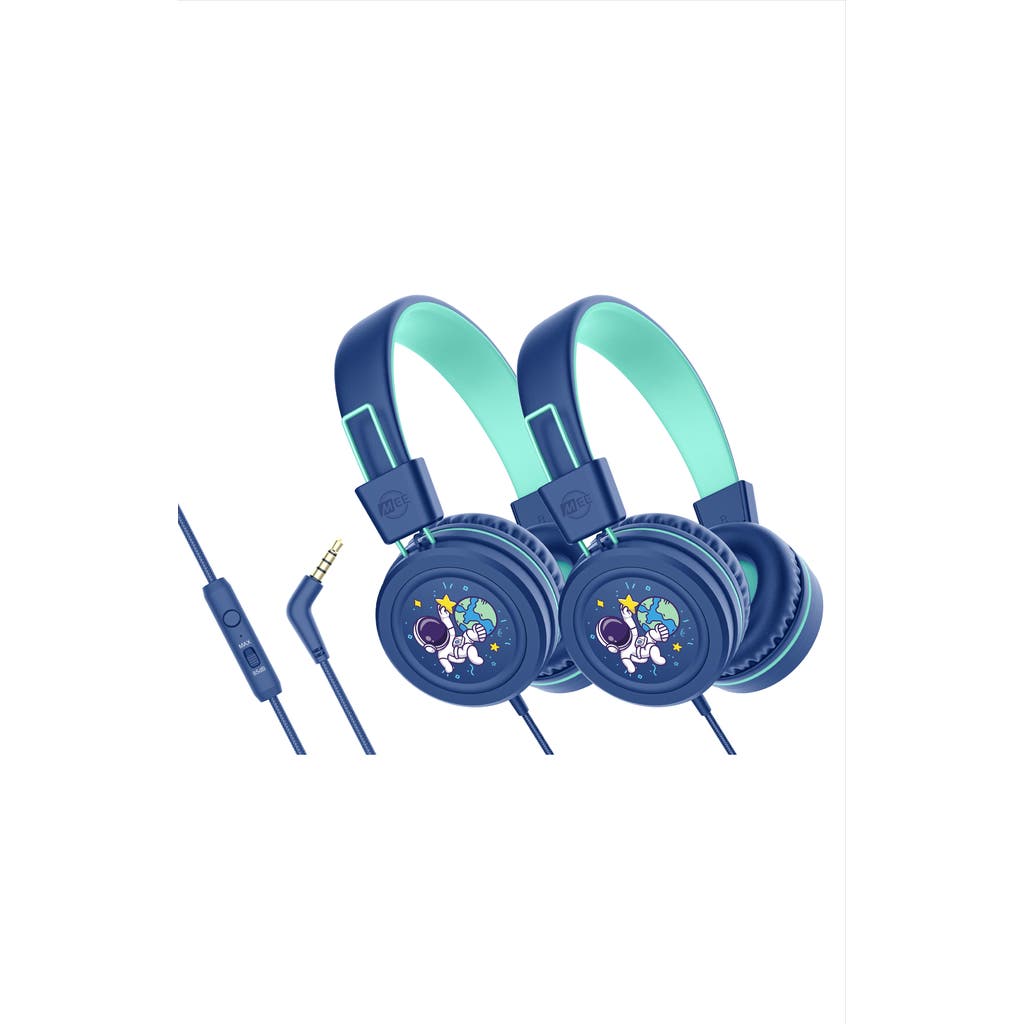 MEE audio KidJamz KJ55AUX (2 Pack) 3.5mm Safe Listening Kid's Headphones with Headset in Blue at Nordstrom
