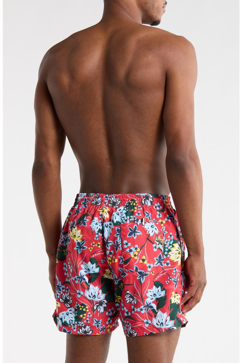 Octopus Swim Shorts, Alternate, color, MEDIUM RED