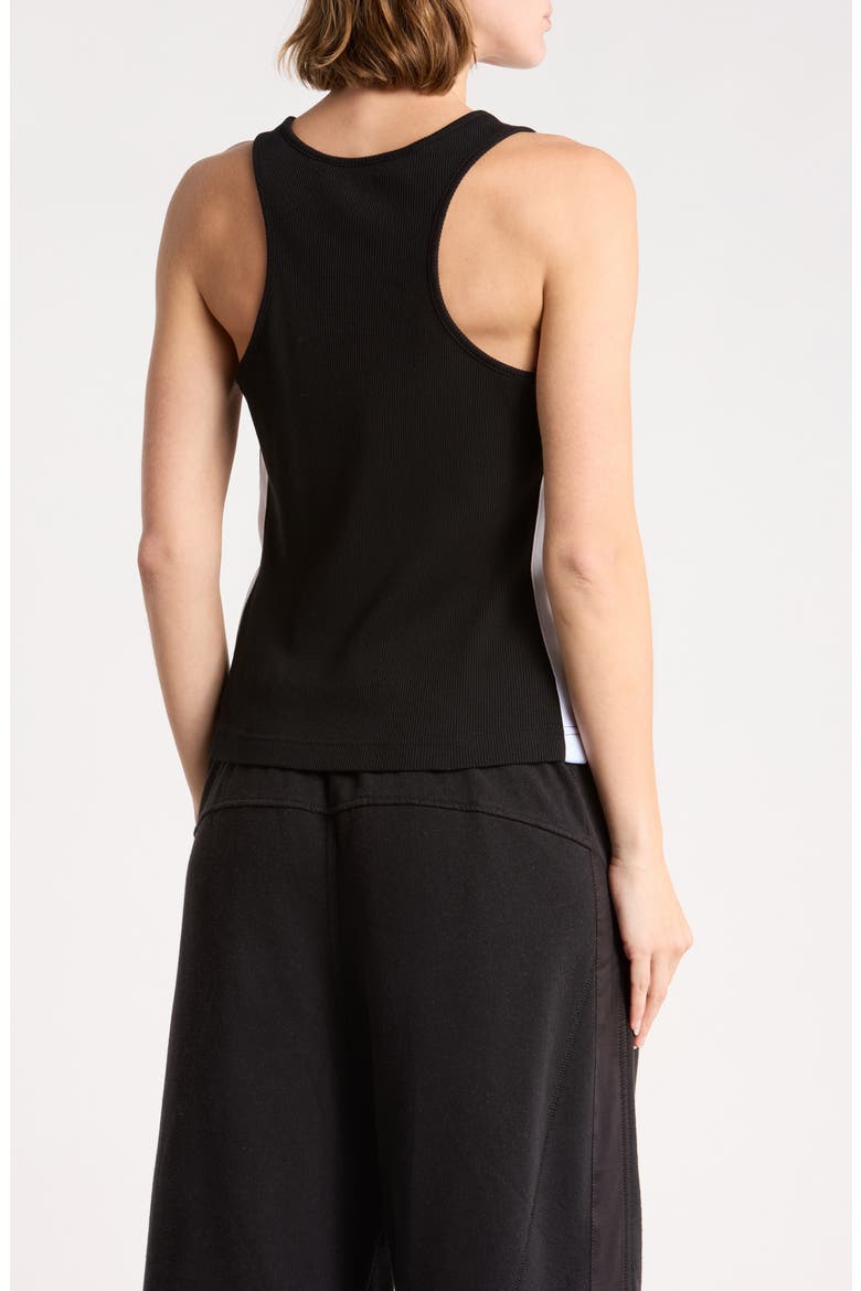 Embroidered Logo Tank, Alternate, color, BLACK/WHITE