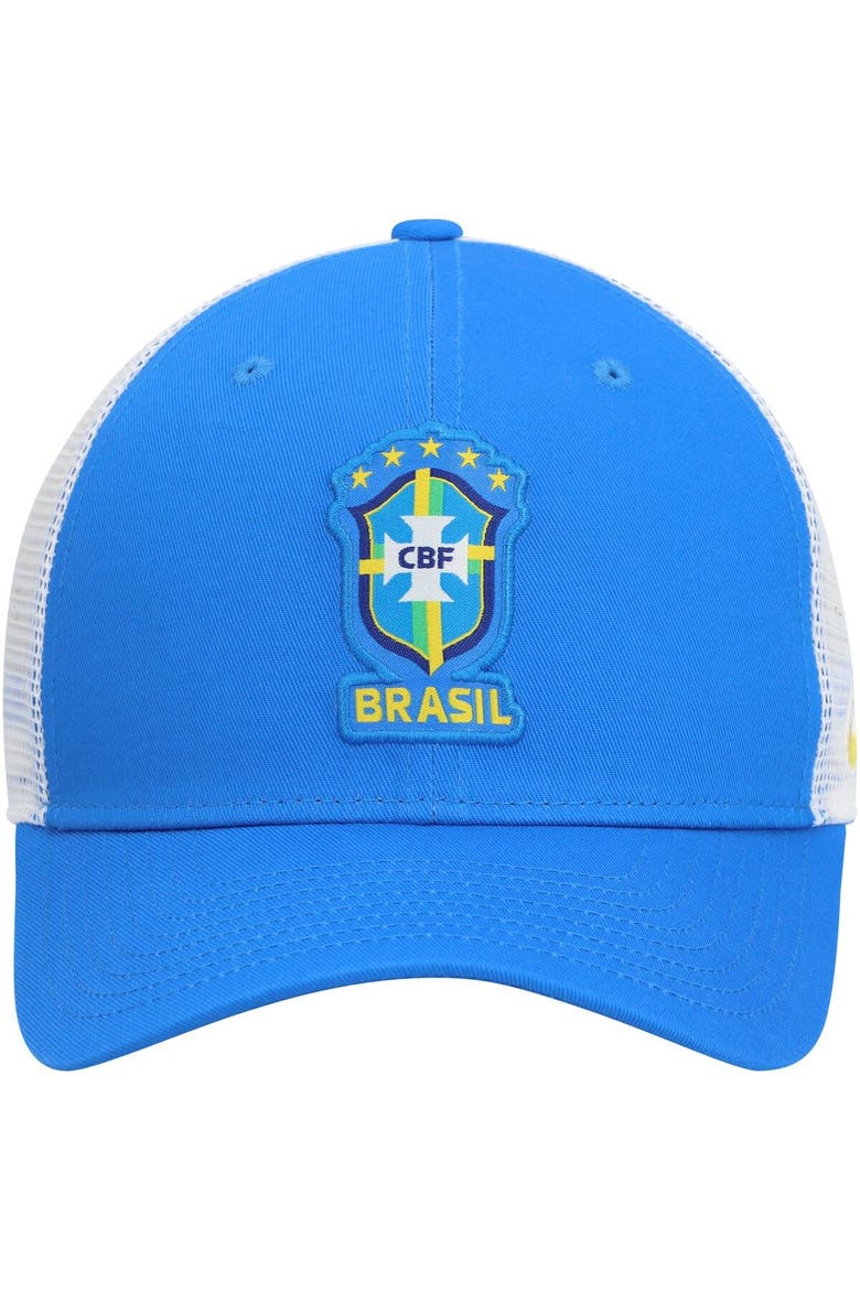 Men's Nike Blue Brazil National Team Classic99 Trucker Snapback Hat, Alternate, color, Blue