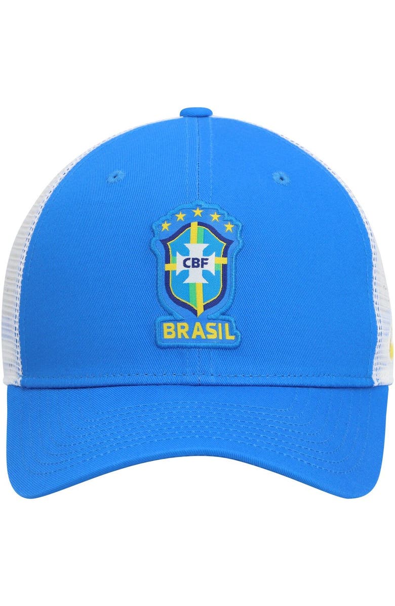 Nike Men's Nike Blue Brazil National Team Classic99 Trucker Snapback Hat, Alternate, color, 