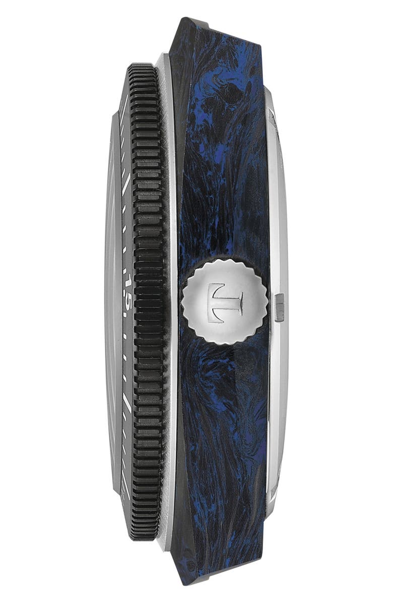 Tissot Sideral S Powermatic 80 Rubber Strap Watch, 41mm, Alternate, color, Blue