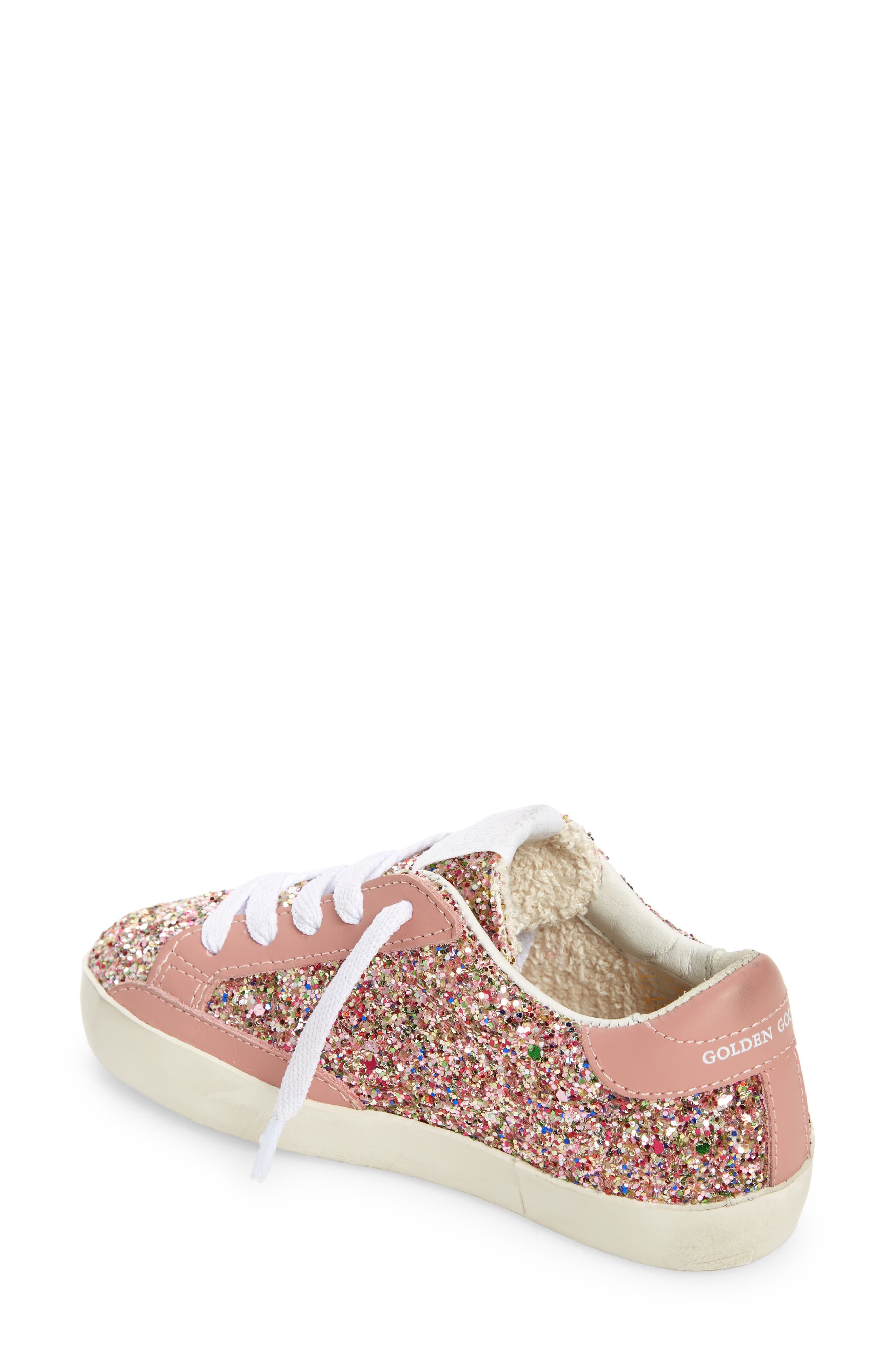 Golden Goose Kids' Super-Star Glitter Low Top Sneaker, Alternate, color, 