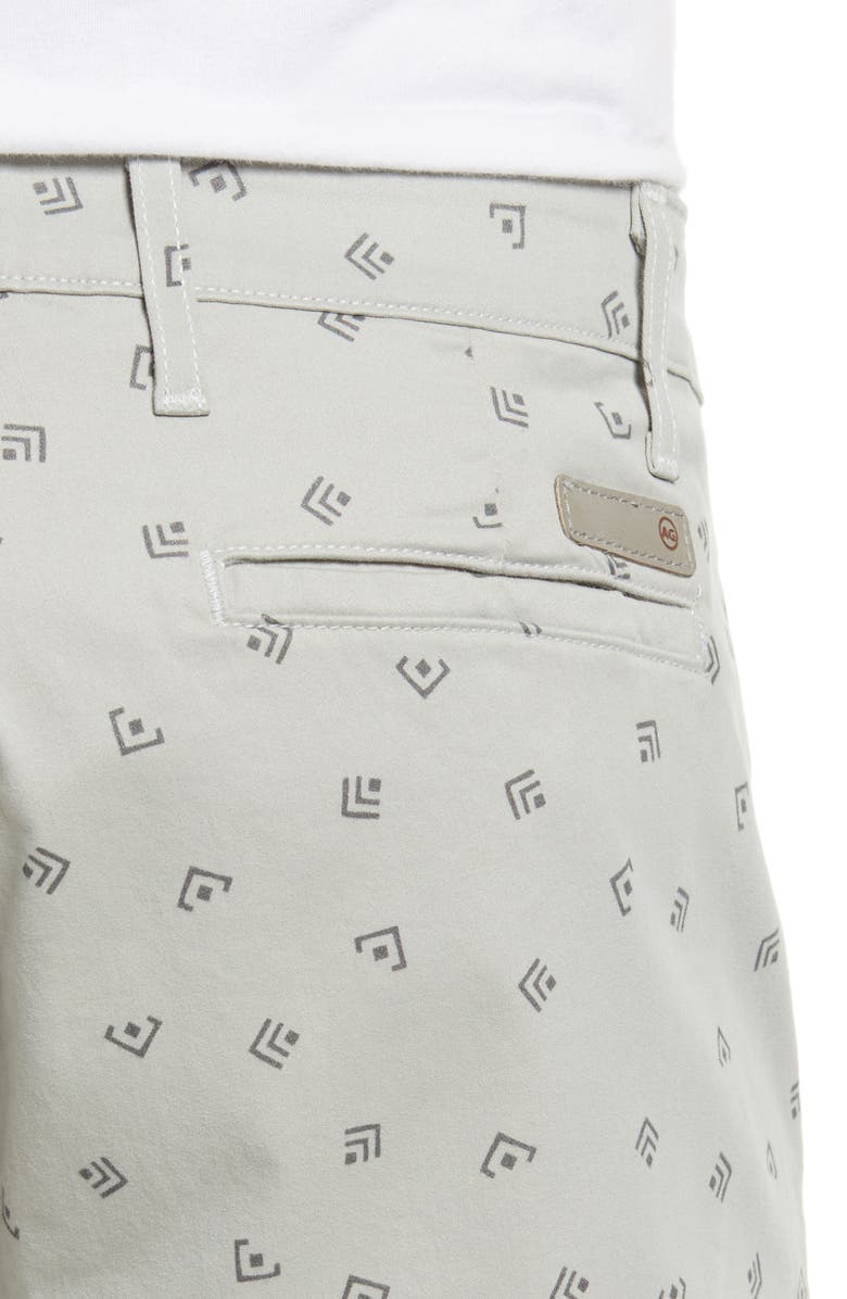 AG Griffin Geo Print Flat Front Shorts, Alternate, color, Vaquero Florence Fog